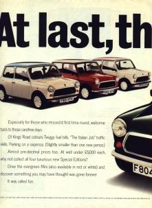 Mini Racing/Flame/Sky/Rose Advert